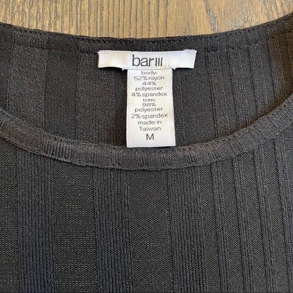 Bar III Black and White Asymmetrical Top Medium - Picture 3 of 5